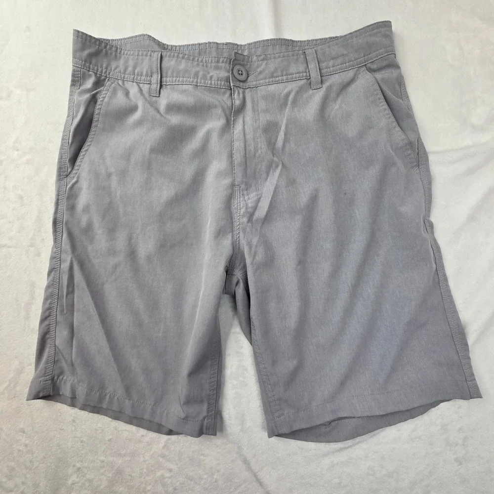 Quiksilver Hybrid Shorts Mens‎ 34 Gray Heathered Amphibian Walk Shorts Good